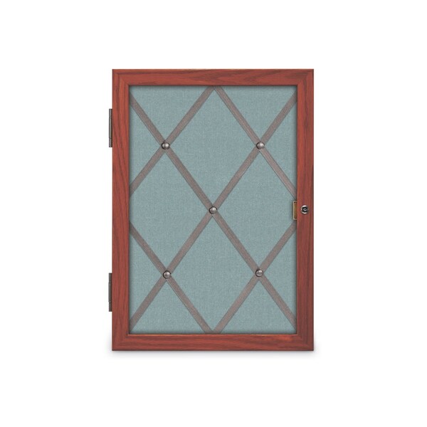Sliding Door 12" Wood Framed Display Cas, UVDC1651-OAK-PEARL